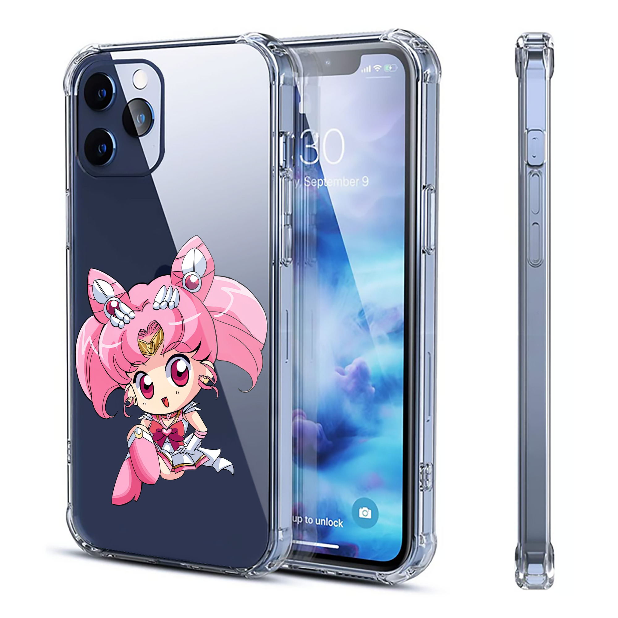 （画像用） 美少女戦士セーラームーン ちびうさ Sailor Moon Chibiusa Tsukino Usagi Small Lady Serenity 【iPhone 12シリーズ対応】透明スマホケース（クリアソフトケース）